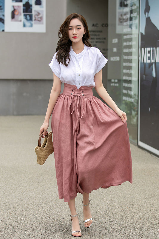 High waist Swing skirt with pockets 4261