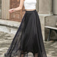 Elastic Waist Boho Chiffon Maxi Skirt 3692