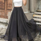 Elastic Waist Boho Chiffon Maxi Skirt 3692