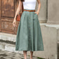 Green Button-Down Midi Skirt for Women 3697 - SIZE S #CK2201916