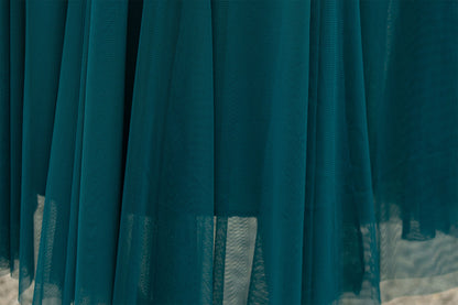 Boho Chiffon Midi Skirt, Elastic Waist Circle Skirt | Xiaolizi 4271