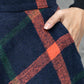A line swing maxi plaid wool skirt 4678