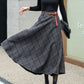 Plaid Skirt, Wool Skirt Women, Winter Skirt 4682