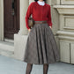 Plaid winter wool circle skirt 5306