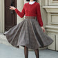 Plaid winter wool circle skirt 5306