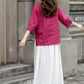 Handmade Relaxed Fit Pink Linen Shirt – Comfortable and Versatile Design 4290