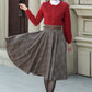 Plaid winter wool circle skirt 5306