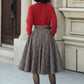 Plaid winter wool circle skirt 5306