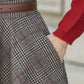 Plaid winter wool circle skirt 5306