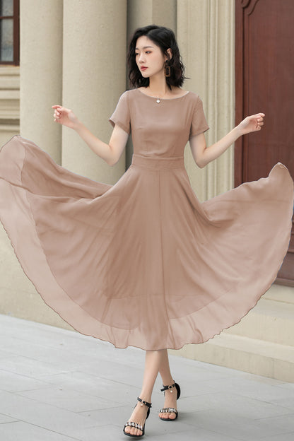 Women Summer Swing dress, Elegant Dress for Weddings 6033