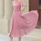 Romantic and Flowy Dress for Spring Weddings & Garden Parties 6034