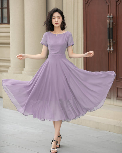 Bohemian Swing Chiffon summer prom dress 6103