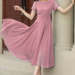 Romantic and Flowy Dress for Spring Weddings & Garden Parties 6034