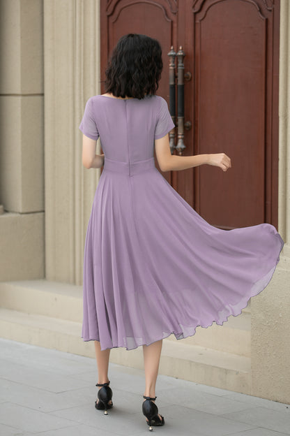 Bohemian Swing Chiffon summer prom dress 6103