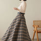 Retro Plaid Winter Autumn Skirt Women 4622