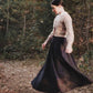 Vintage Inspired Long Maxi Plaid Wool Skirt 3120