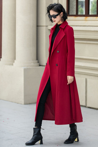 Vintage Inspired Winter Maxi Wool Coat 5348