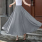 Grey Women Swing long Maxi Skirt 5788