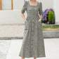 Gray Casual outfit Long Linen dress 5984