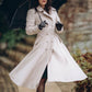 Vintage inspired Beige Long wool coat 3183