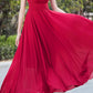 V neck prom summer wedding chiffon dress 5162