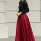 Handmade Women's High-Waisted Wool Maxi Skirt 6420