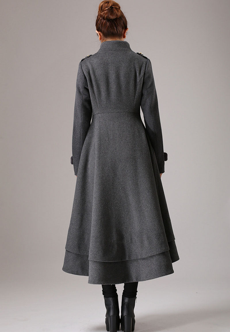 Vintage Inspired Swing Wool Coat 0761