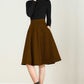 Short A Line  Winter Wool skirt 5233