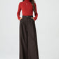 Wide leg long winter wool pants women 5318