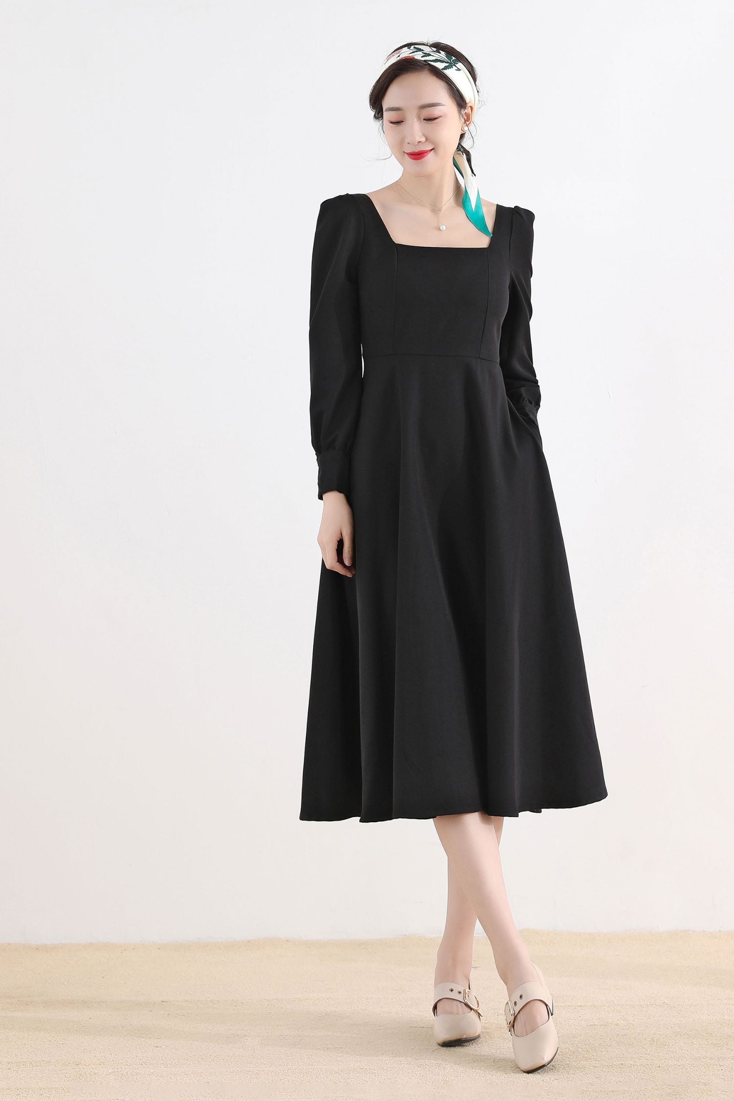Vintage Inspired Long Sleeve Party Dress 2514 Xiaolizi Vintage Inspired Long Sleeve Party Dress 2514 Xiaolizi