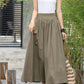 Pleated a line summer linen skirt 2878