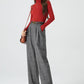 Wide leg winter long wool pants women 5320