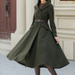 Hooded winter warm wool coat women 5461