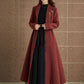 Fit and flare winter long wool coat 5369