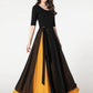 Swing summer chiffon skirt with black wrap outfit  5198