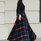 Xiaolizi Plaid Wool Maxi Skirt for Women – Handmade A-Line Winter Swing Skirt 6619