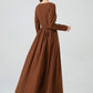 Wool maxi winter womens dresses 5305