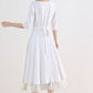 Little white dress with high low hem 2517