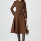 A line brown winter wool skirt 5316