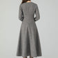 A-Line winter gray wool dress 4548