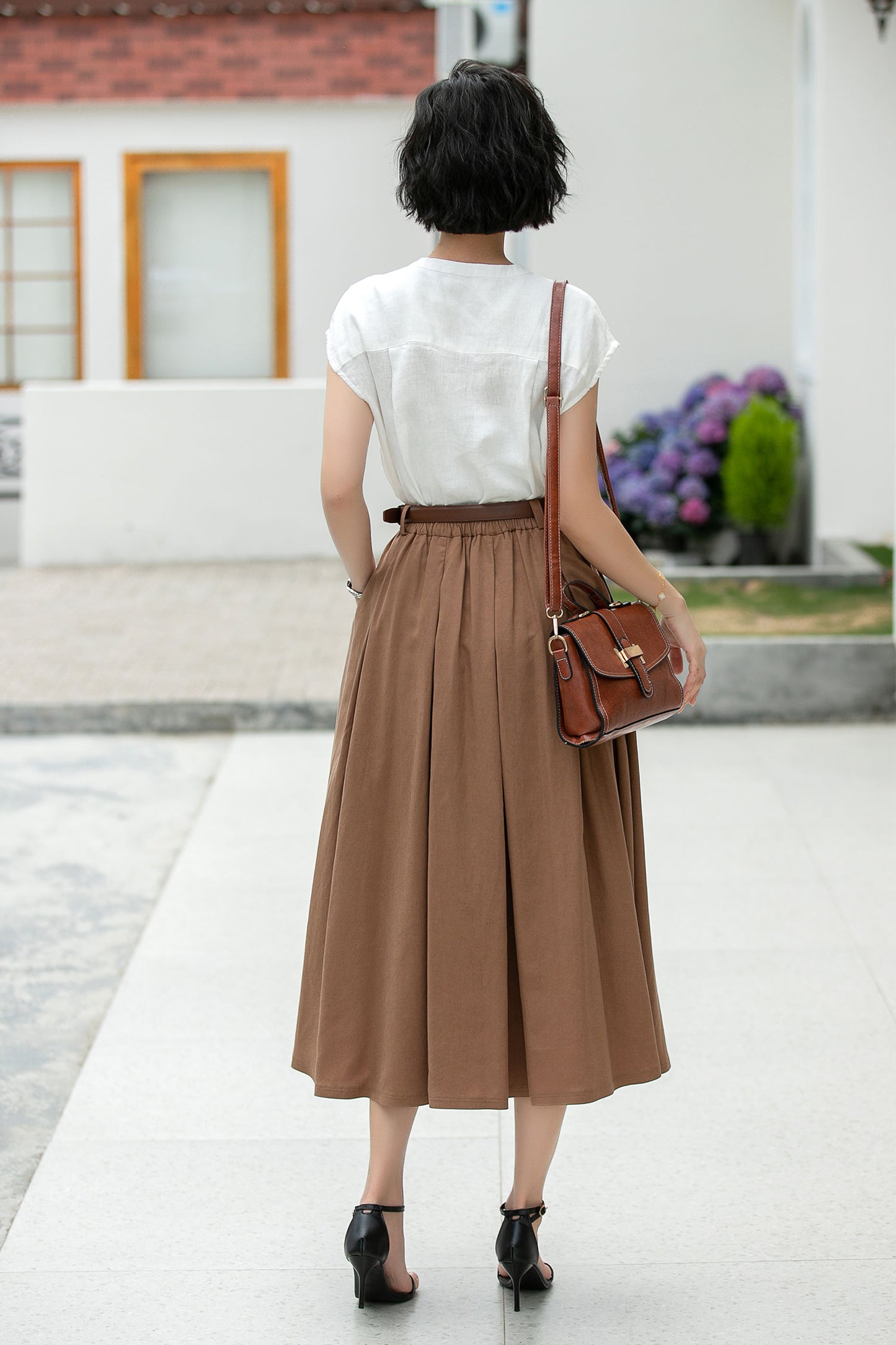 White Linen tops, Womens Summer Linen Blouse 5992