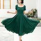 Family Gathering Linen Green Midi Women Dress 6051
