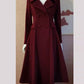 Fit and flare warm winter wool coat women 4431