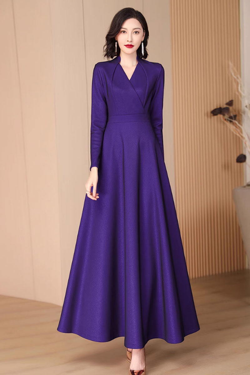 fitted lace wedding dress Purple elegant fit and flare dress 4790 Xiaolizi fitted lace wedding dress Purple elegant fit and flare dress 4790 Xiaolizi