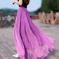 Long prom swing chiffon skirt women 6183- purple