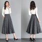 Midi a line wool skirt for women 4641-1