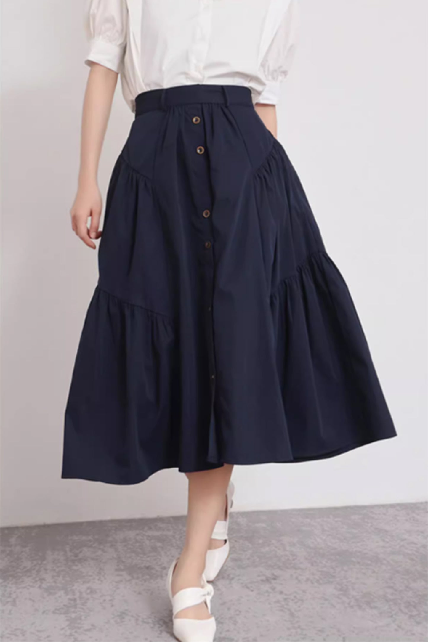 Nautical Elegance Navy Blue Skirt 4874