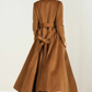 Maxi wool coat, Single breasted wool Coat 2498