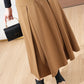 winter wool skirt for women with pleating details 4756