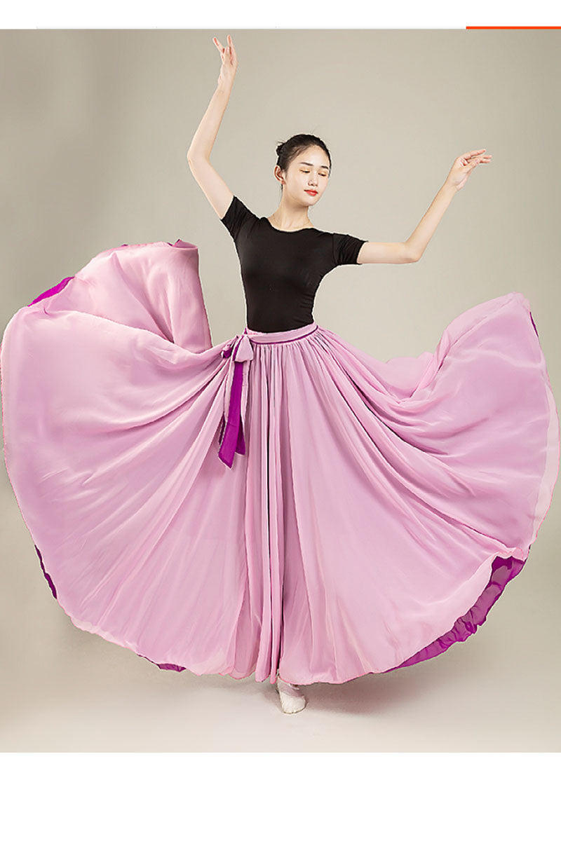 Swing full length chiffon skirt summer 4328